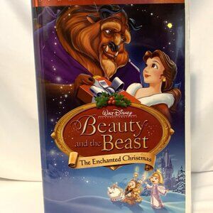 Disney's Beauty And The Beast The Enchanted Christmas VHS Tape 2002